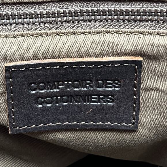 Comptoir Des Cotonniers Dandy Canvas & Leather Doctor's Bag Clam Shell Opening - Picture 10 of 12